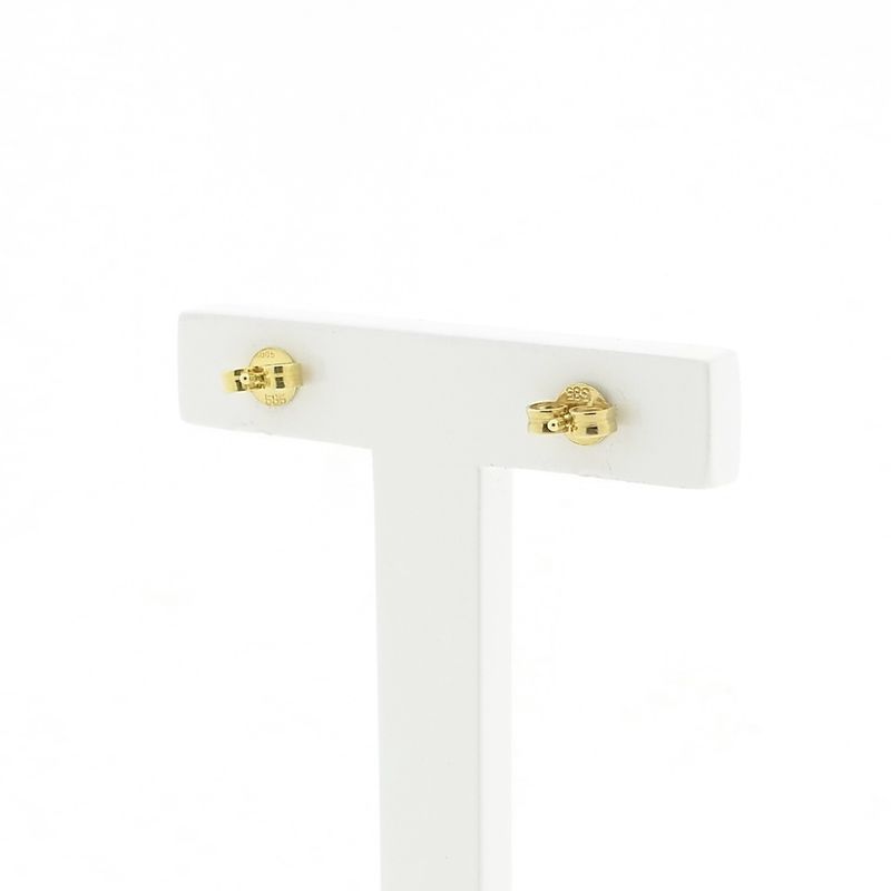 Image 4 of Gold stud earrings | knot