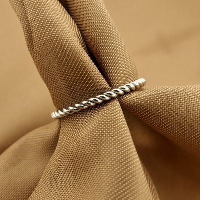 White gold twisted sliding ring Image 2 of White gold twisted sliding ring