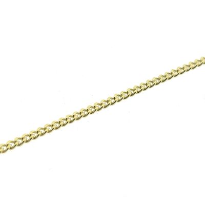 Gold gourmet link necklace with fixed pendant and zirconia Image 2 of Gold gourmet link necklace with fixed pendant and zirconia