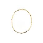 Image 3 of Two-tone gold bar link bracelet | 19 cm