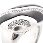 Image 5 of Exclusive white gold ring with mother of pearl (Tahiti) and diamonds 0.30 ct.