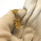 Image 6 of Gold stud earrings with the Chinese symbol; Happiness