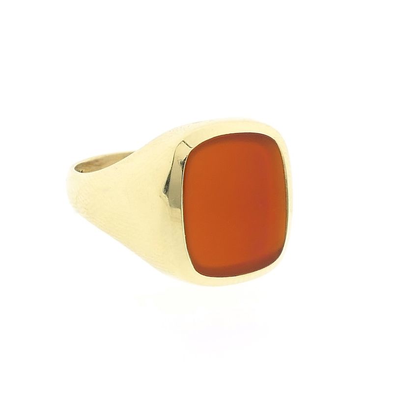 Image 4 of Gold signet ring with carnelian