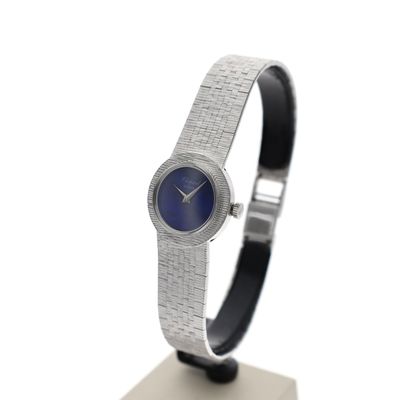 Image 2 of Chopard Geneva Cocktail Watch; Vintage 18k white gold women's watch with a Lapis Lazuli dial