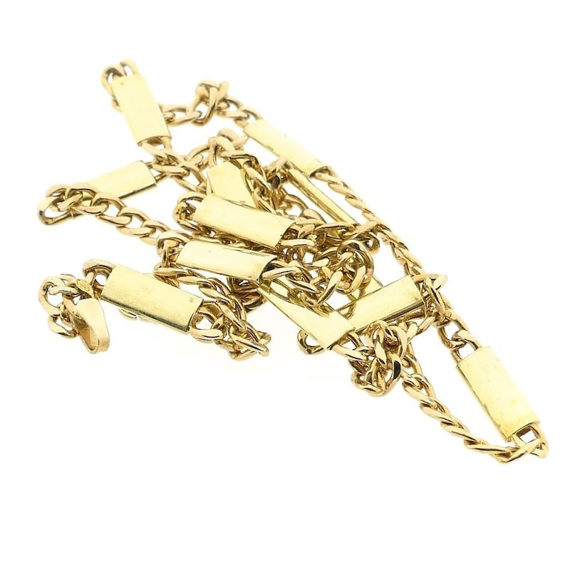 Image 8 of Gold gourmet link chain with closed bars