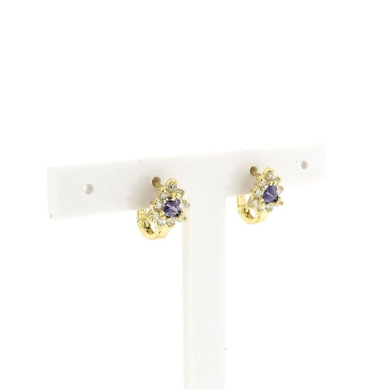 Image 3 of Gold earrings with zirconia