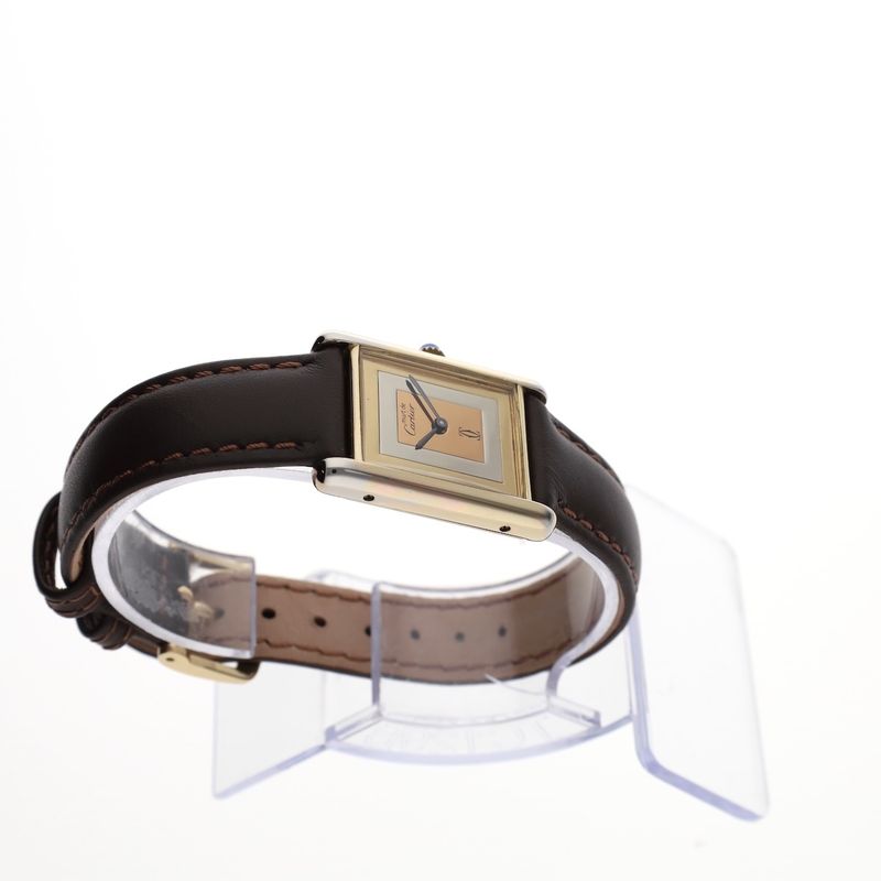 Image 13 of Cartier Tank Vermeil 'Trinity' 6165; Vintage mechanical women's watch