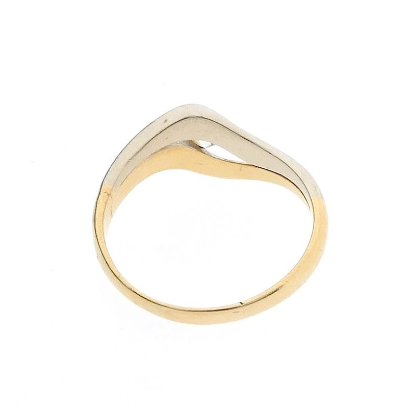Image 5 of Two-tone gold ring with zirconia