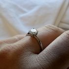 Image 7 of White gold solitaire ring with zirconia