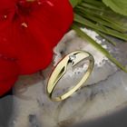 Image 3 of Two-tone gold solitaire ring with diamond; 0.04 ct.