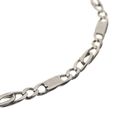 Image 2 of Silver men's bracelet with closed Figaro links | 20.5 cm