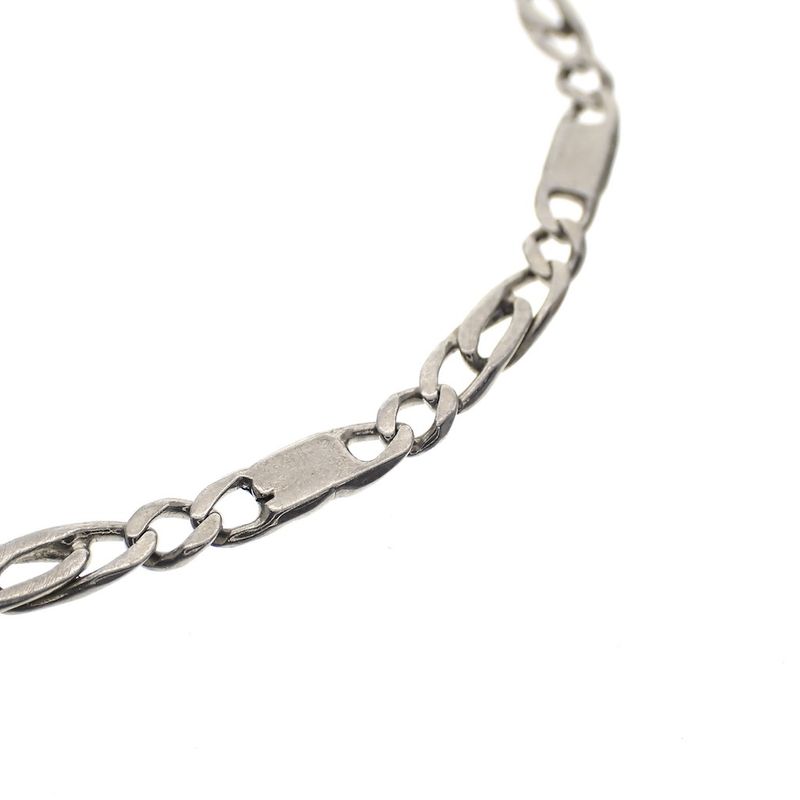 Image 2 of Silver men's bracelet with closed Figaro links | 20.5 cm
