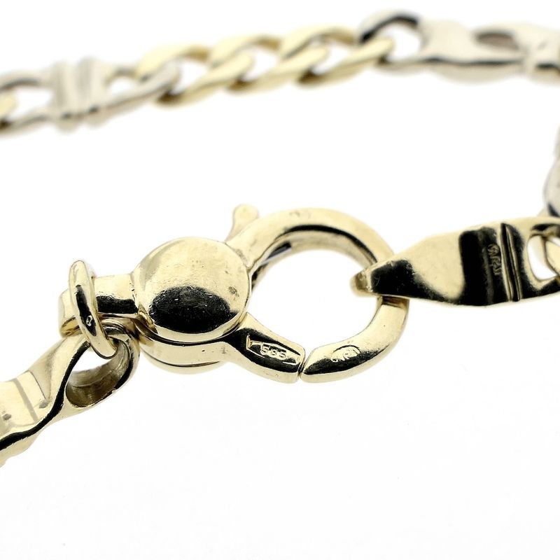 Image 5 of Two-tone gold gourmet link chain