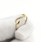 Afbeelding 8 van Gouden infinity ring met diamanten; 0,035 ct.