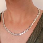 Image 4 of Silver flat gourmet link chain | 50 cm