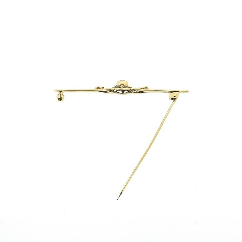 Image 4 of Vintage gold brooch with garnet