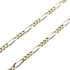 Image 6 of Two-tone gold Figaro link chain