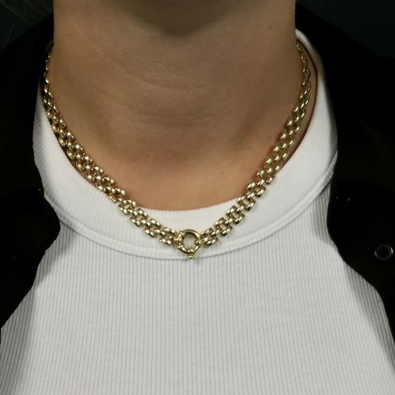 Image 11 of Golden Bismarck link necklace | 42 cm