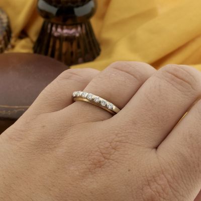 Image 2 of Gold ring with diamond; 0.35 ct.