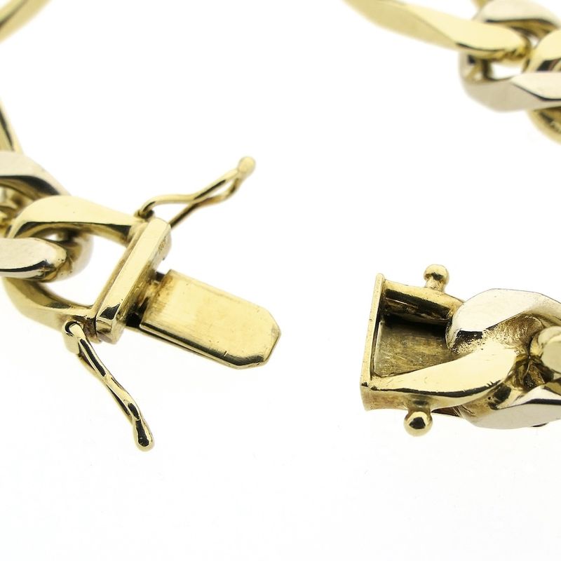 Image 5 of Two-tone gold gourmet link bracelet | 18.5 cm