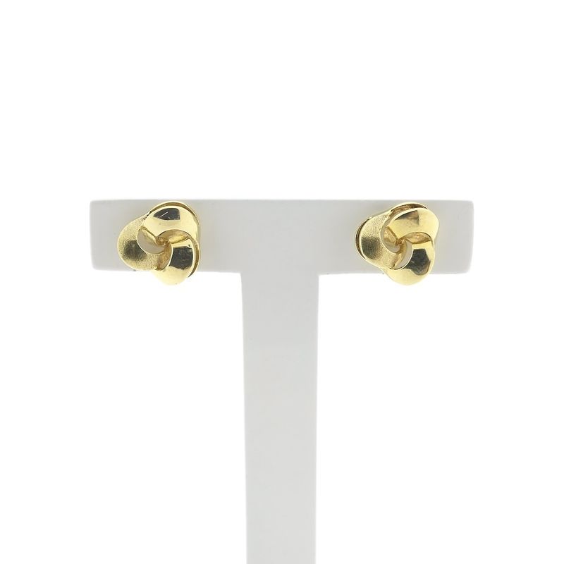 Image 1 of Gold stud earrings knot