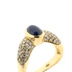 Image 4 of Gold ring with sapphire and diamonds; Approx. 0.86 ct.