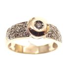 Image 3 of Gold ladies ring with diamonds; 0.35 ct.