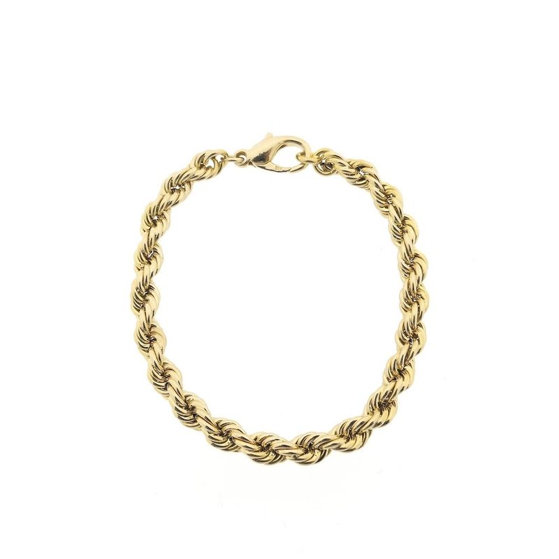 Image 3 of Gold twisted link bracelet | 19 cm