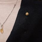 Image 2 of Gold lapel pin, tie pin; Zeeland button