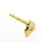 Image 4 of Bicolor gold stud earrings with zirconia