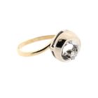 Image 4 of Two-tone gold solitaire ring with diamond; 0.06 ct.