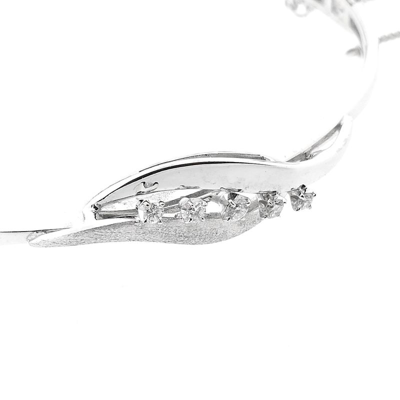 Afbeelding 4 van Witgouden slavenarmband met diamanten; 0,17 ct. 