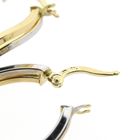 Image 7 of Two-tone gold hoop earrings | Ø 20 mm