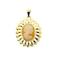 Gold pendant with cameo
