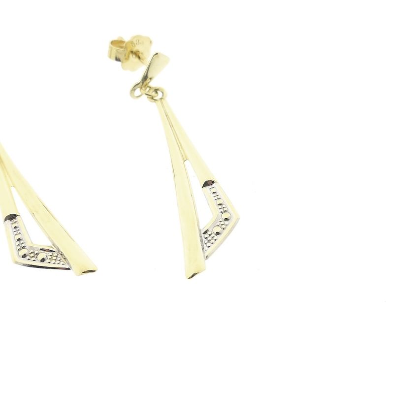 Image 3 of Gold diamond-plated earrings