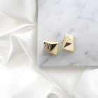 Image 2 of Large gold stud earrings