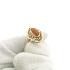 Image 6 of Gold ring with red coral | Vintage