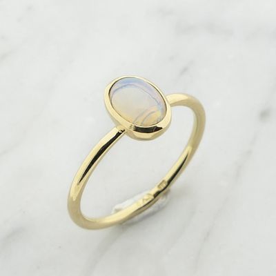 Image 1 of Gold ring with precious opal