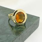 Image 10 of Vintage gold solitaire ring with citrine