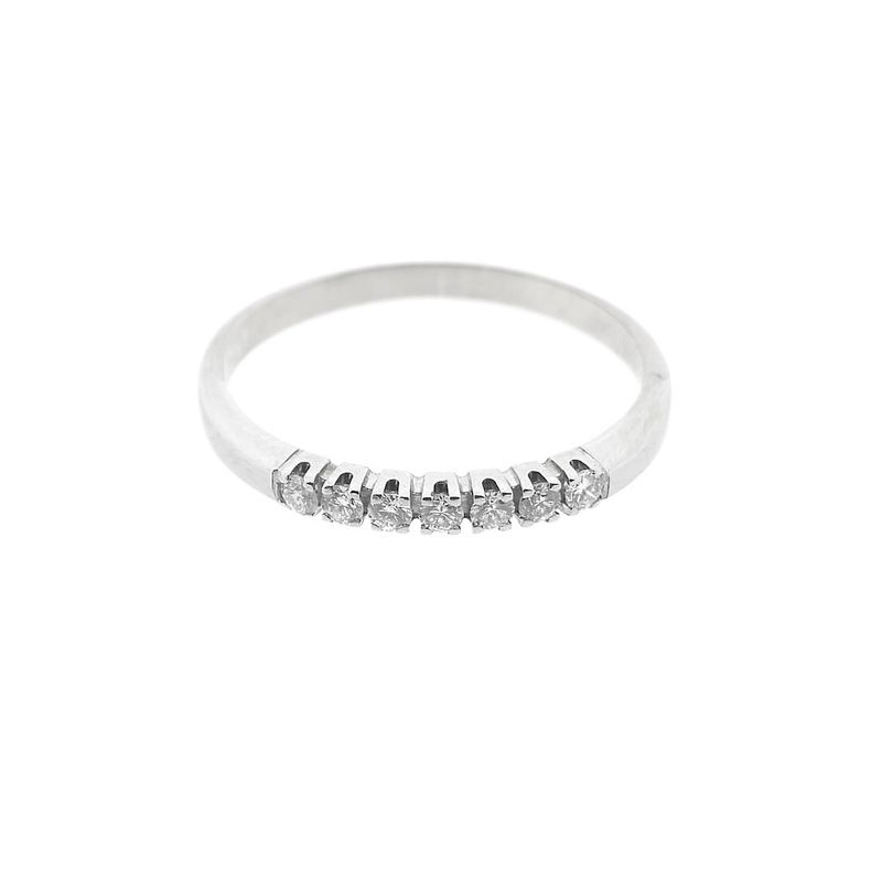 Image 3 of White gold ring/sliding ring with diamond | 0.105 ct.