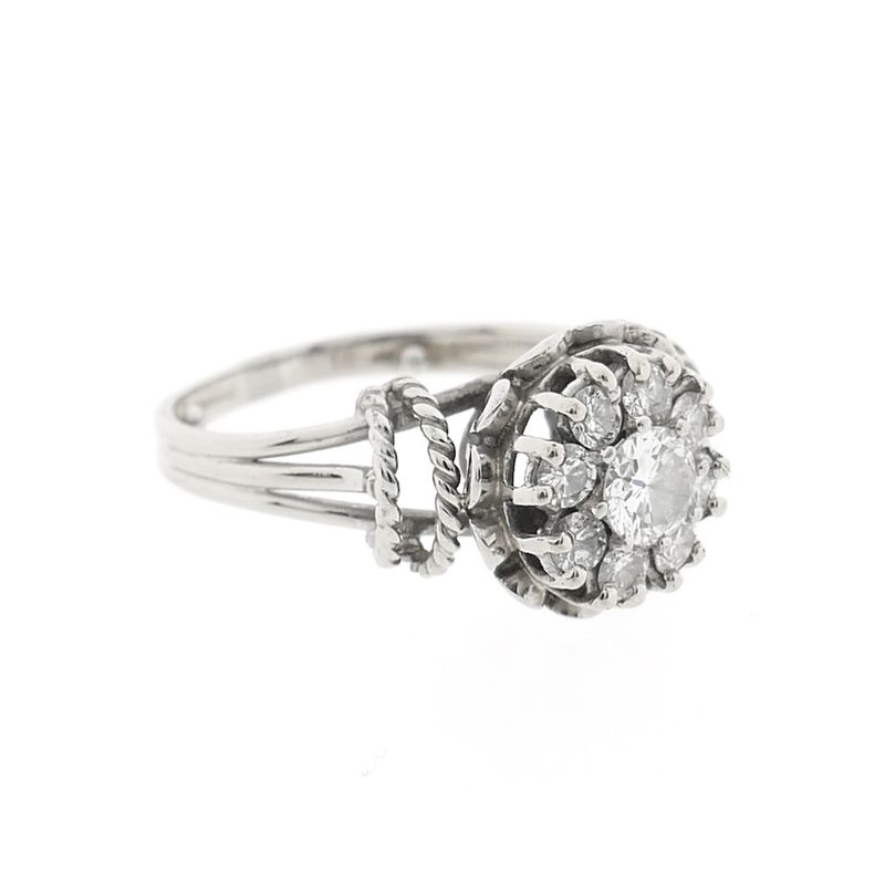 Image 7 of White gold ring set with diamonds