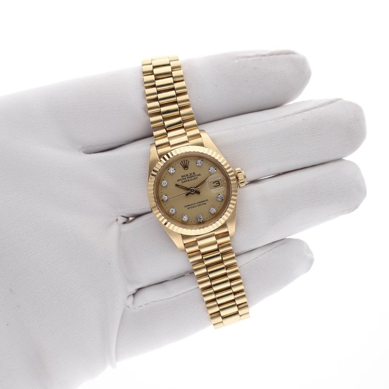 Image 14 of Rolex Lady-Datejust 26mm 6916; Vintage 18k Gold Women's Watch