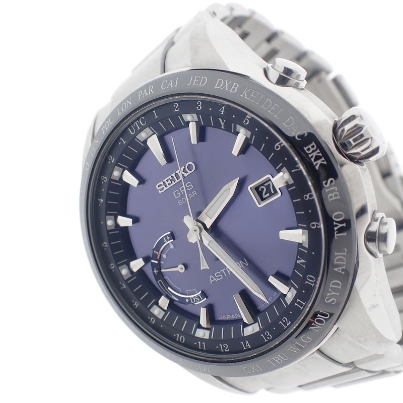 Image 4 of Seiko Astron GPS Solar; Titanium men's watch