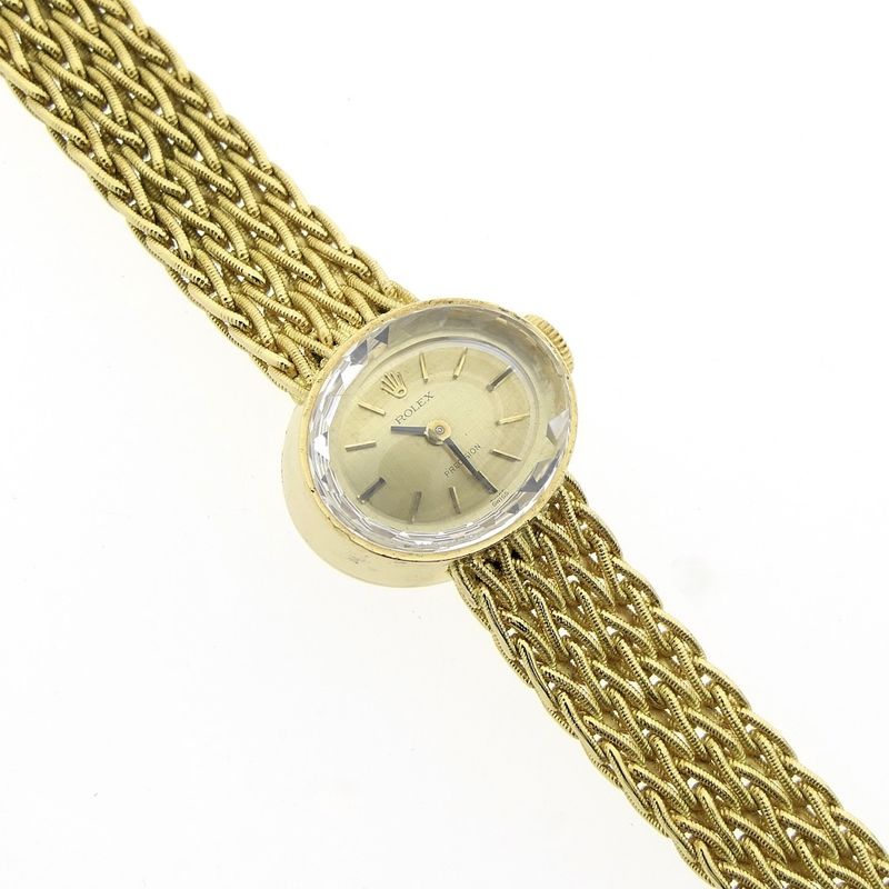 Image 13 of Rolex Precision; 18k gold ladies watch