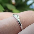 Image 2 of Silver ladies ring with zirconia