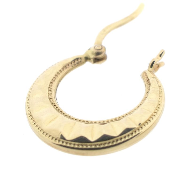 Image 7 of Vintage gold embellished hoop earrings | Ø 16.0 mm