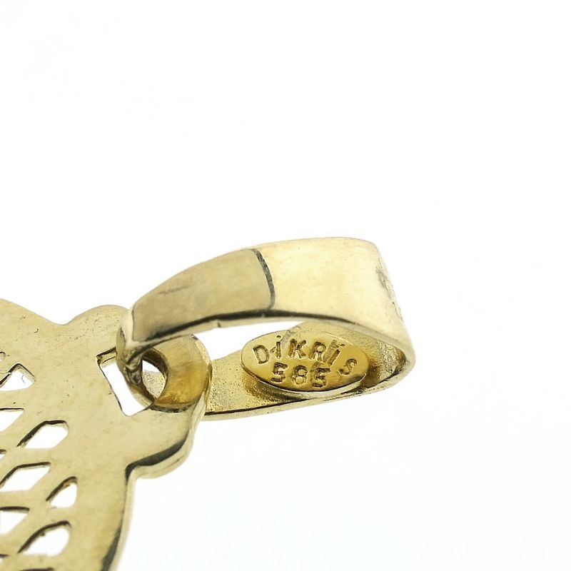 Image 7 of Two-tone gold pendant of Jesus Christ