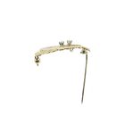 Image 9 of Two-tone gold brooch with diamond; 0.08 ct.