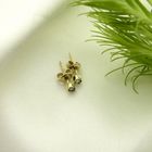 Image 2 of Gold stud earrings with aquamarine