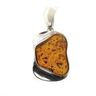 Image 1 of Silver pendant with amber